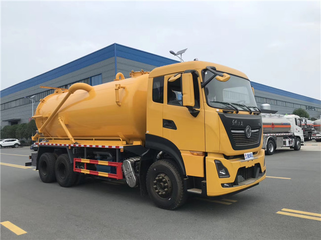 東風天龍后雙橋吸污車/國六20方吸污車